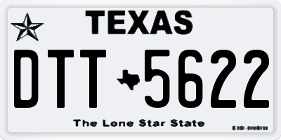 TX license plate DTT5622