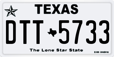 TX license plate DTT5733