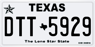 TX license plate DTT5929