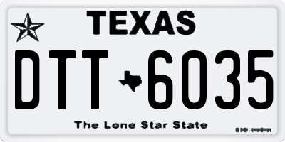 TX license plate DTT6035
