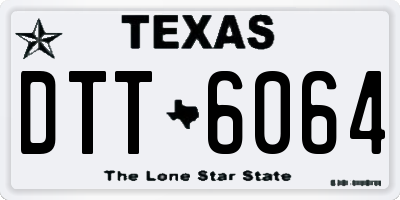 TX license plate DTT6064
