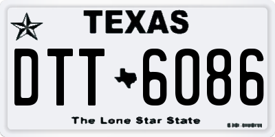 TX license plate DTT6086