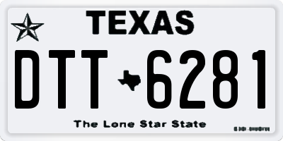 TX license plate DTT6281