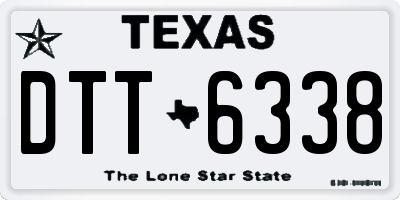 TX license plate DTT6338