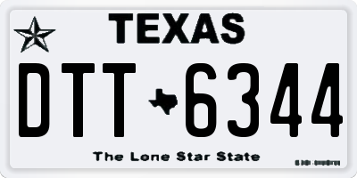 TX license plate DTT6344