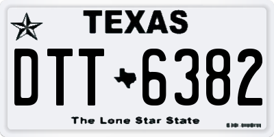 TX license plate DTT6382