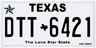 TX license plate DTT6421