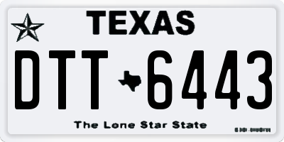 TX license plate DTT6443