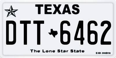 TX license plate DTT6462