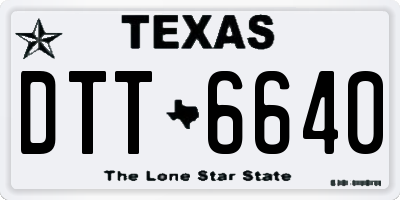 TX license plate DTT6640
