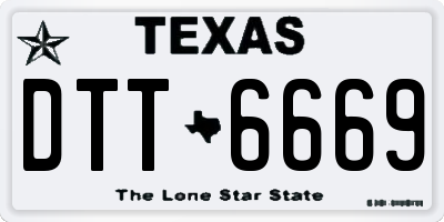 TX license plate DTT6669