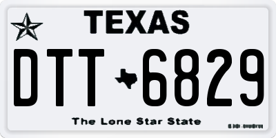 TX license plate DTT6829