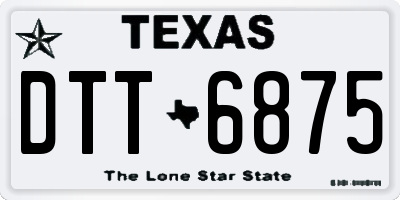 TX license plate DTT6875