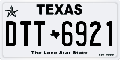 TX license plate DTT6921