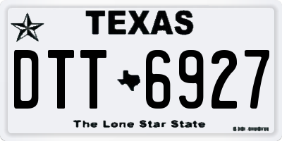 TX license plate DTT6927