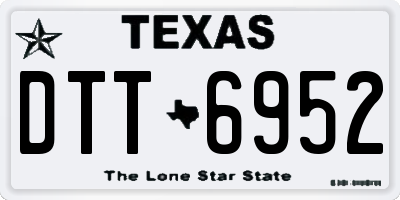 TX license plate DTT6952