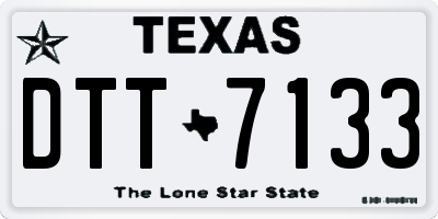 TX license plate DTT7133