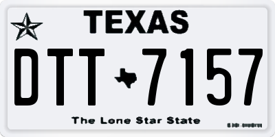 TX license plate DTT7157