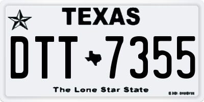 TX license plate DTT7355