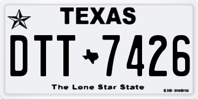 TX license plate DTT7426