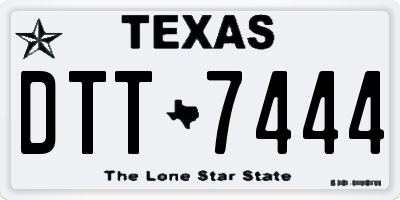 TX license plate DTT7444
