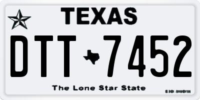TX license plate DTT7452