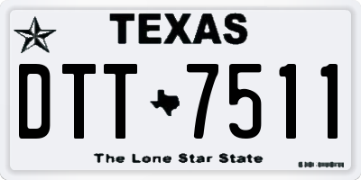TX license plate DTT7511