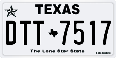 TX license plate DTT7517