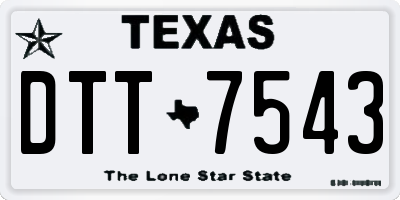 TX license plate DTT7543