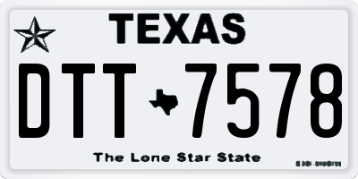 TX license plate DTT7578