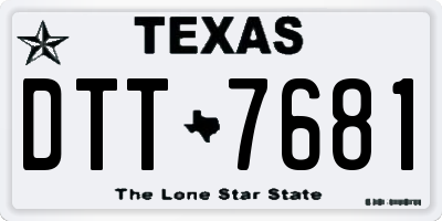 TX license plate DTT7681