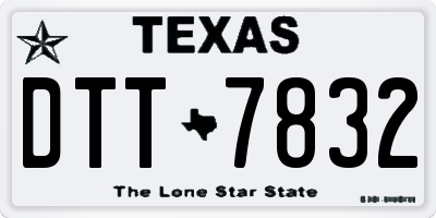 TX license plate DTT7832