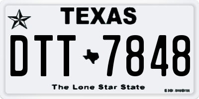 TX license plate DTT7848