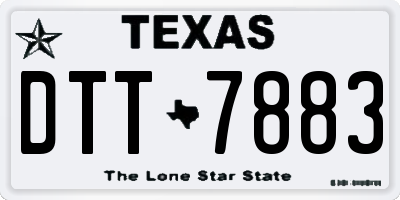 TX license plate DTT7883