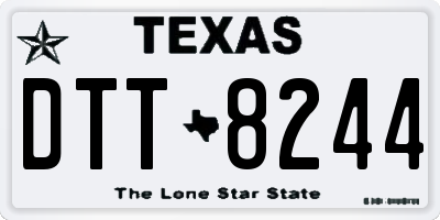 TX license plate DTT8244