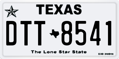TX license plate DTT8541