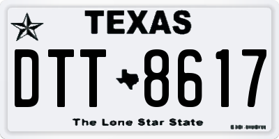TX license plate DTT8617