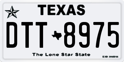 TX license plate DTT8975