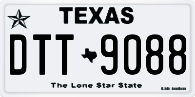 TX license plate DTT9088