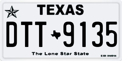 TX license plate DTT9135
