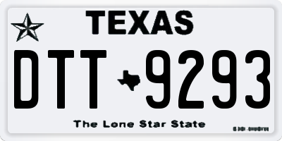 TX license plate DTT9293