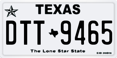 TX license plate DTT9465