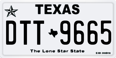 TX license plate DTT9665