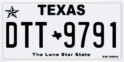 TX license plate DTT9791