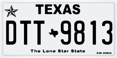 TX license plate DTT9813