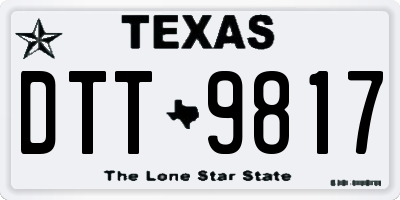 TX license plate DTT9817