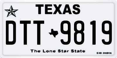 TX license plate DTT9819