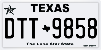 TX license plate DTT9858