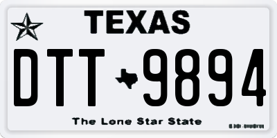 TX license plate DTT9894