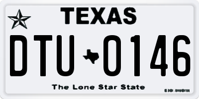 TX license plate DTU0146